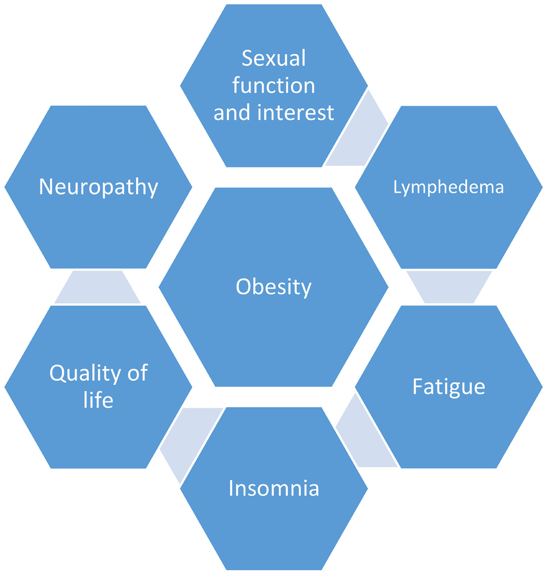 Figure 1: The impact of obesity at and following a breast cancer diagnosis.