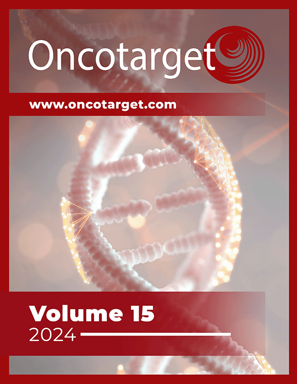 Cover for Oncotarget Issue V15N1